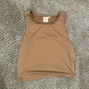 Women's Tan Sleeveless Top